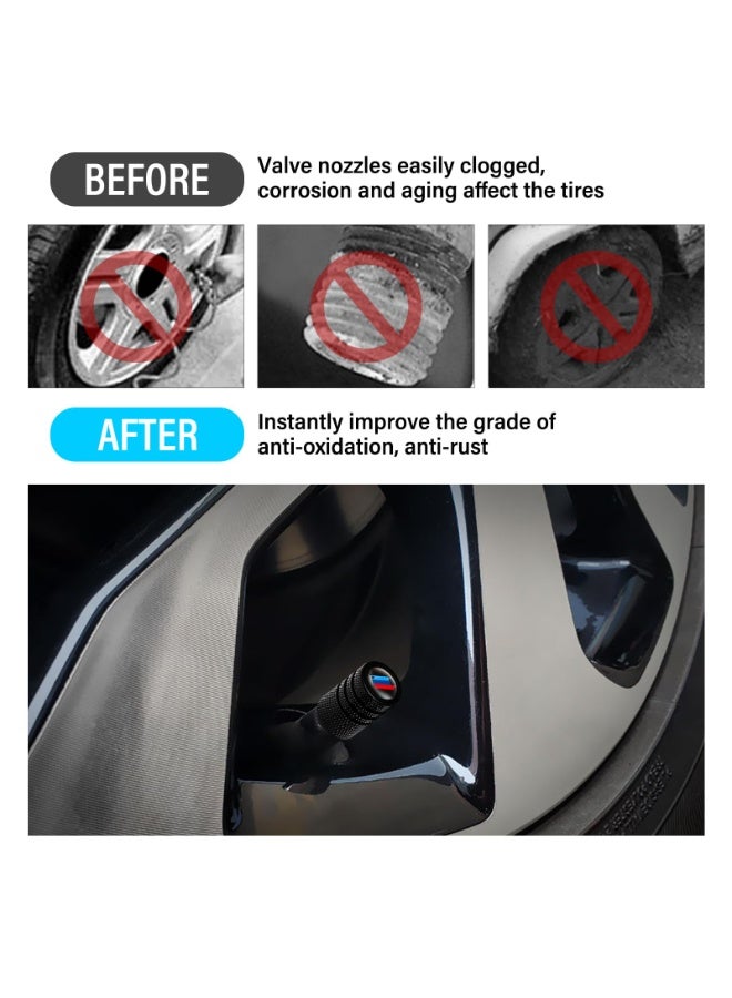 KISSUN Tire Valve Stem Cover, Metal Car Wheel Valve Stem Caps for X1 X3 M3 M5 X1 X5 X6 Z4 3 5 7 Series, Car Decoration Accessories - Image 3